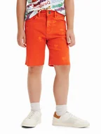 Spodenki damskie - Desigual Szorty jeansowe 23SBDD01 Brązowy Regular Fit - miniaturka - grafika 1