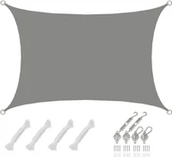 Parasole ogrodowe - 2x3m żagiel przeciwsłoneczny prostokątny wodoodporny - zestaw żagli przeciwsłonecznych z mocowaniem - miniaturka - grafika 1