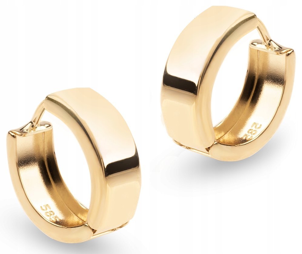 BOGATE ZŁOTE OKRĄGŁE KOLCZYKI OPONKI 8KT 333