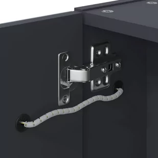 Szafka łazienkowa z lustrem i LED, szara, 45x13x52 cm Lumarko! - Toaletki - miniaturka - grafika 10
