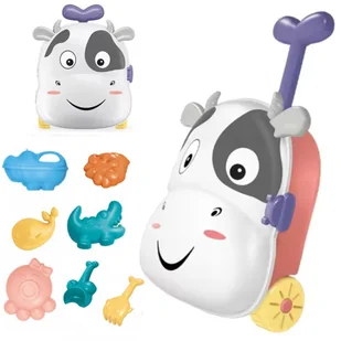 ZESTAW DO PIASKU  KONEWKA WALIZKA KRÓWKA MŁYN - Zabawki do piasku - miniaturka - grafika 1