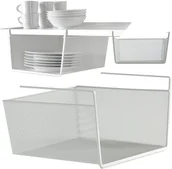 Półki łazienkowe - Kosz koszyk metalowy podwieszany półka kuchenna wisząca organizer pod półkę - miniaturka - grafika 1