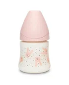Butelki dla niemowląt - Suavinex Butelka szklana Królik różowy 120ml o wolnym przepływie | Hygge Baby sauvinex-306645 - miniaturka - grafika 1