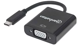 Manhattan Kabel USB-C VGA czarny 151771 - Kable USB - miniaturka - grafika 1