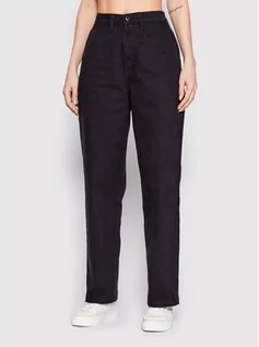 Spodnie damskie - Vans Spodnie materiałowe Authentic VN0A7RPA Czarny Relaxed Fit - grafika 1