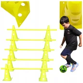 Piłka nożna - TRENINGOWY komplet dla Piłkarza Sportowca 10 pachołków + 5 tyczek / lasek - miniaturka - grafika 1
