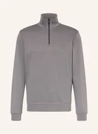 Bluzy męskie - Boss Bluza Z Kapturem Zetrust grau - BOSS - miniaturka - grafika 1