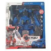 Figurki dla dzieci - Robot - samochód 20cm Niebieski - miniaturka - grafika 1