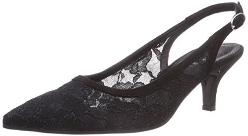 Maripe 930481 damskie czółenka typu slingback, czarny - czarny czarny - 42.5 EU