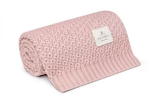 MEMI Bambusowy kocyk powder pink 80x100 - chain 63599-uniw - Koce i narzuty dla dzieci - miniaturka - grafika 1