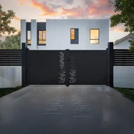 Bramy garażowe - CASANOOV BRAMA aluminiowa dwuskrzydłowa 3m ARLBERG 300B140 Szara - miniaturka - grafika 1