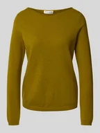Swetry damskie - Sweter o kroju regular fit z dzianiny z dodatkiem żywej wełny - miniaturka - grafika 1