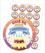 Szkolne artykuły papiernicze - Naklejki urodzinowe - Dziś są moje urodziny 24szt - LearnHow - miniaturka - grafika 1