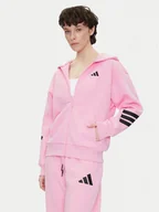 Bluzy damskie - adidas Bluza Future Icons 3-Stripes JE0175 Różowy Regular Fit - miniaturka - grafika 1