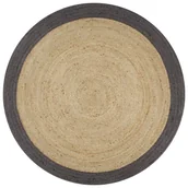 Dywany - Okragły ciemnoszary dywanik 90 cm R9-A58 - miniaturka - grafika 1