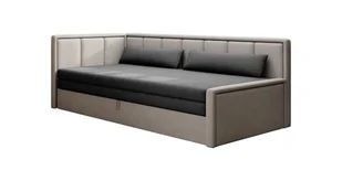 Sofa rozkładana z funkcją spania FULGEO szara/jasnoszara lewa - Sofy i kanapy - miniaturka - grafika 1