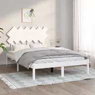 Łóżka - Lumarko Rama łóżka, biała, 120x200 cm, lite drewno - miniaturka - grafika 1