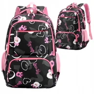 Plecaki szkolne i tornistry - Plecak Szkolny Czarno Różowy Owieczka - miniaturka - grafika 1