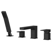 Baterie wannowe i prysznicowe - Bateria wannowa Valvex Lima 4-otworowa czarny mat 2420568 - miniaturka - grafika 1