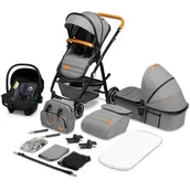 Wózki dziecięce - Lionelo Wózek Wózek Spacerowy 2w1 Amber Grey Stone LO-AMBER GREY STONE 3w1 - miniaturka - grafika 1