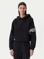 Bluzy damskie - adidas Bluza Neuclassics JI8500 Czarny Oversize - miniaturka - grafika 1