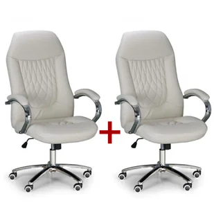 Fotel biurowy, krzesło biurowe B2B Partner Fotel biurowy Superior 1+1 Gratis, kość sloniowa 412083 - Fotele i krzesła biurowe - miniaturka - grafika 1