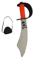 Dodatki do strojów karnawałowych - GAM Miecz piracki + opaska na oko - 1 szt. EKHN-26171 - miniaturka - grafika 1