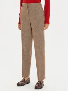 Tommy Hilfiger Spodnie materiałowe Herringbone WW0WW42959 Brązowy Straight Fit - Spodnie damskie - miniaturka - grafika 1