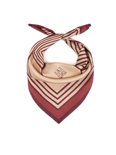 Elegancka jedwabna apaszka w geometryczny wzór - Moda i Uroda OUTLET - miniaturka - grafika 1