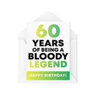 Kartki okolicznościowe i zaproszenia - Tongue in Peach Zabawna kartka z życzeniami z motywem kamienia milowego na 60. urodziny dla niego jej dziadków mamy taty brata siostry humor sarkazm sztanga żart CBH203 TIP_CARD_CBH203 - miniaturka - grafika 1