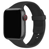 Akcesoria do smartwatchy - Pasek LUNA do Apple Watch 3/4/5/6/7/8/9/SE/SE 2/SE 2022/Ultra/Ultra 2 (42/44/45/49mm) A00320 Czarny - miniaturka - grafika 1