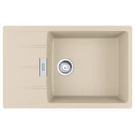 Zlewozmywaki - Franke Centro CNG 611-78 GSC Zlewozmywak granitowy jednokomorowy 78x50 cm beżowy 114.0687.319 - miniaturka - grafika 1