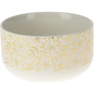 Miska ceramiczna Złoty kwiat, kremowy, 320 ml - Miski i półmiski - miniaturka - grafika 1