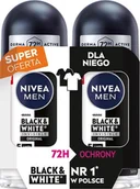 Dezodoranty i antyperspiranty męskie - NIVEA DEO Roll-on_Duo męski B&W Inv.Origin 2x50ml - miniaturka - grafika 1