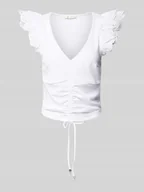 Koszulki i topy damskie - T-shirt z falbanami model ‘SANGALLO’ - miniaturka - grafika 1