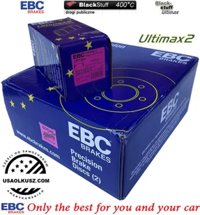 Przednie klocki Ultimax2 + NAWIERCANE NACINANE tarcze hamulcowe EBC seria GD Chevrolet Tahoe 2000-2006 - Tarcze hamulcowe - miniaturka - grafika 3