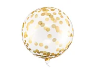 Balony i akcesoria - PartyDeco Balon Kula w kropki, 40cm, złoty ORB16-2-019 [16616767] - miniaturka - grafika 1
