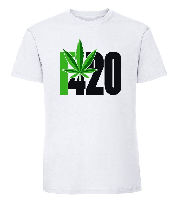 Męska koszulka z nadrukiem - 420 v2 - biały XXL