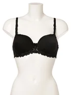 Biustonosze - TRIUMPH CZARNY GŁADKI BIUSTONOSZ Z KORONKOWYM WYKOŃCZENIEM 75C 6BA - miniaturka - grafika 1