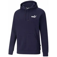 Bluzy sportowe męskie - Męska bluza Puma ESS Small Logo Hoodie TR Rozmiar: XL / Kolor: niebieski - miniaturka - grafika 1