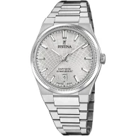 Zegarki męskie - Festina Swiss Made 20051/2 Zegarek Męski srebrny z funkcją datownika - miniaturka - grafika 1