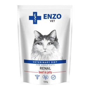 ENZO VET Renal z wołowiną w galaretce dla kotów 12x100g - Mokra karma dla kotów - miniaturka - grafika 2