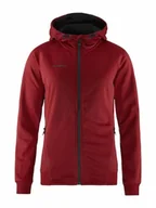 Kurtki damskie - Craft ADV Unify FZ Hood, damska kurtka z kapturem XXL, Rhubarb, poliester z recyklingu, ergonomiczne dopasowanie, kaptur ze ściągaczem, 2 kieszenie, damska bluza z kapturem - miniaturka - grafika 1
