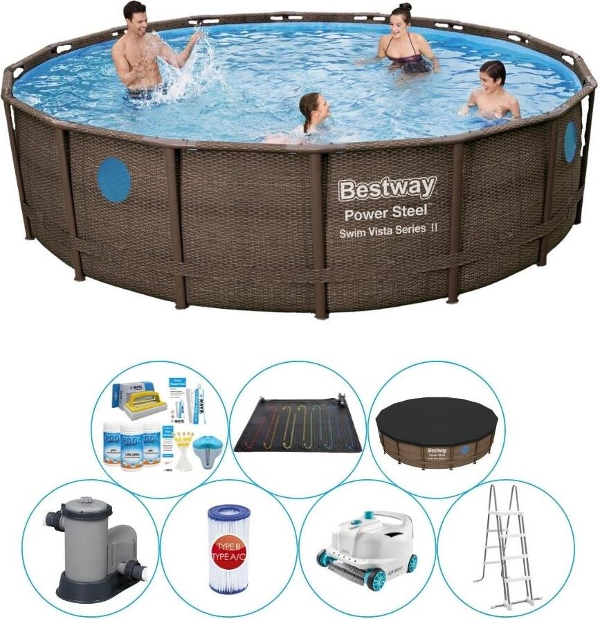 Basen Plus Akcesoria - Bestway Power Steel Swim Vista Round 549x122 cm