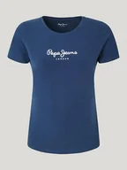 Koszulki i topy damskie - Pepe Jeans Koszulka "New Virgina" w kolorze granatowym - miniaturka - grafika 1