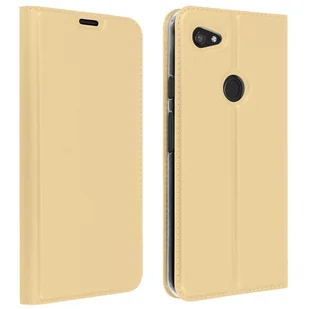 Wąskie etui z klapką, seria Business na Google Pixel 3A XL - złote - Etui i futerały do telefonów - miniaturka - grafika 1