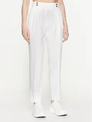 Spodnie damskie - NAF NAF Spodnie materiałowe Efonda XENP57 Écru Regular Fit - miniaturka - grafika 1