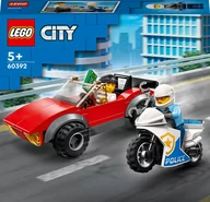 Klocki - LEGO City Motocykl policyjny – pościg za samochodem 60392 - miniaturka - grafika 1