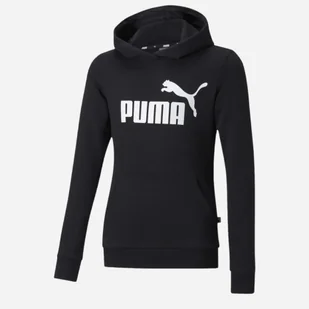 Dziewczęca bluza z kapturem Puma Ess Logo Hoodie Tr G 58703001 128 cm Czarna (4063697161054) - Bluzy dla dziewczynek - miniaturka - grafika 1