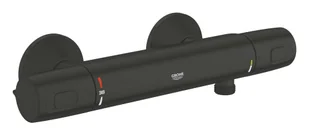 Grohe Precision Trend - Bateria termostatyczna prysznicowa, czarny mat 1022172432 - Baterie wannowe i prysznicowe - miniaturka - grafika 1